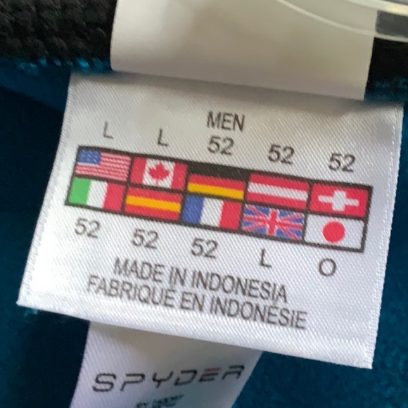 Spyder Men’s Outbound 1/2 Zip Mid-Weight Core Sweater-Cob/Blk/Boe - Large - Picture 10 of 13